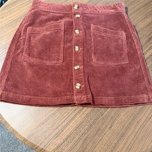 American Eagle Outfitters Corduroy Skirt - Warm Rust